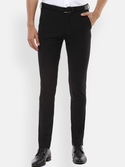 

Louis Philippe Permapress Men Black Slim Fit Solid Formal Trousers