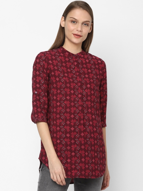 

Allen Solly Women Maroon Printed Tunic