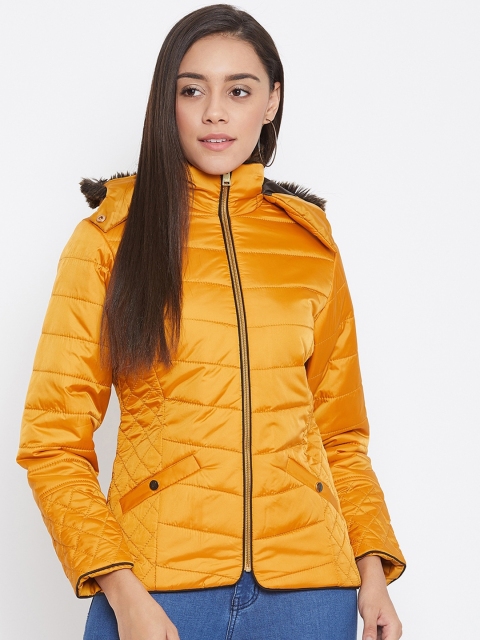 

Spirit Women Mustard Solid Windcheater Parka
