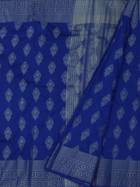 

Pothys Blue Woven Design Jute Silk Saree