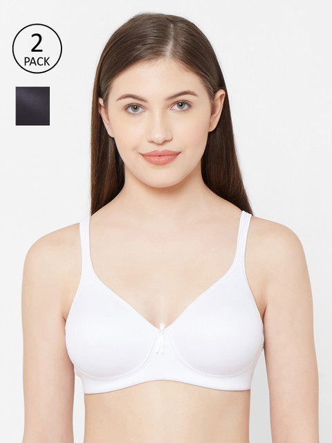

Juliet Pack Of 2 Black & White Solid Non-Wired Lightly Padded Everyday Bra 010002400014973