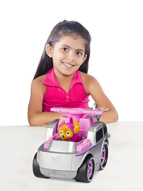 

PAW PATROL Unisex Kids Grey & Pink Diecast True Metal Vehicle Skye Helicopter Toy