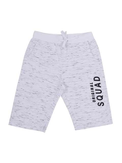 

Pantaloons Junior Boys Grey Melange Printed Regular Fit Regular Shorts