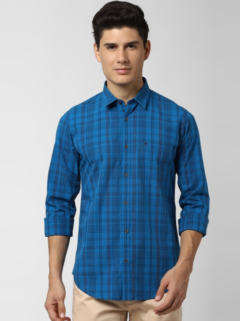 

Peter England Casuals Men Blue Slim Fit Checked Casual Shirt