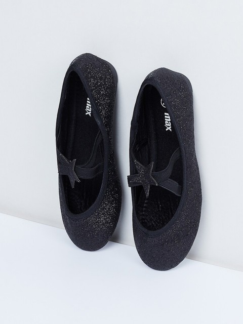 

max Girls Black Embellished PU Mary Janes