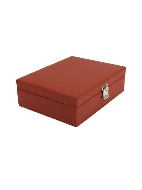 

Leather World Unisex 8 Slots Brown Watch Organiser Box