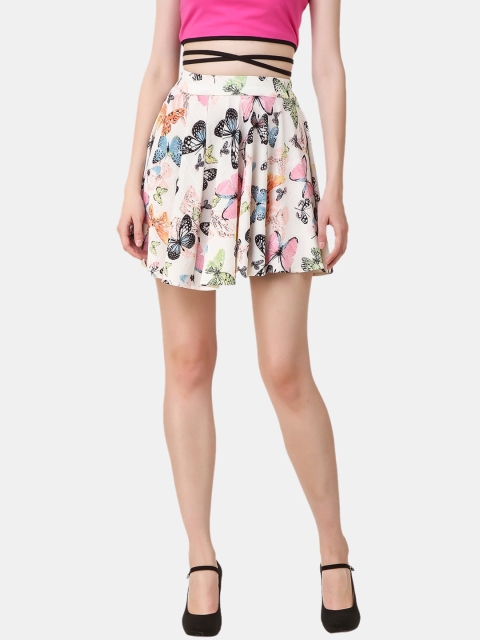 

Texco Women Peach-Coloured Printed Flared Skirt