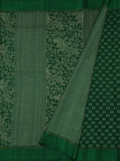 

Pothys Green Woven Design Jute Silk Saree