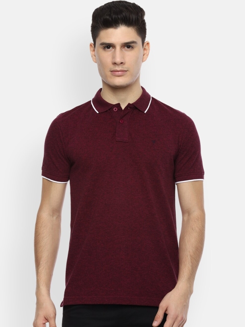 

Van Heusen Sport Men Maroon Solid Polo Collar T-shirt