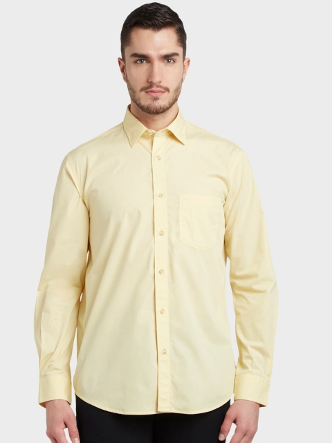 

ColorPlus Men Yellow Tailored Fit Solid Casual Shirt