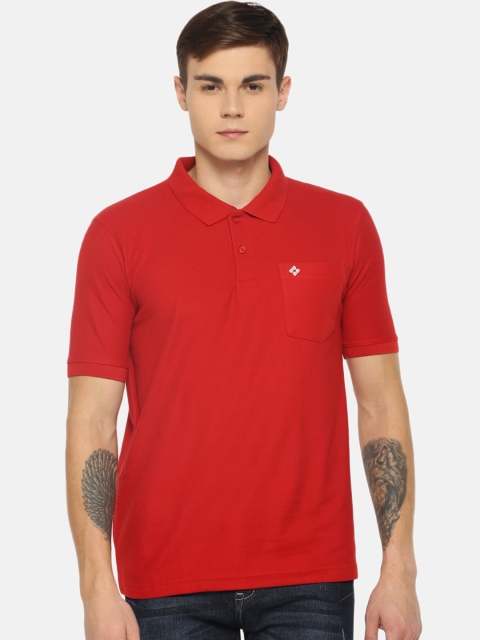 

Dollar Men Red Solid Polo Collar T-shirt