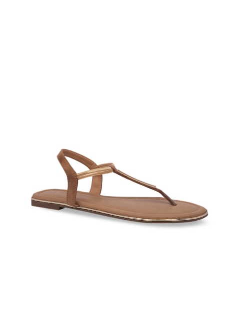 

Inc 5 Women Beige Solid Open Toe Flats