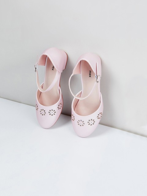 

max Girls Pink Embellished PU Mary Janes