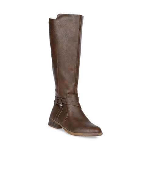 

Naturalizer Women Brown Solid Heeled Boots