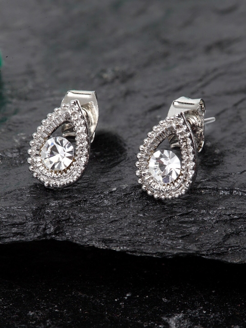 

Stoln Silver-Plated Teardrop Shaped Studs