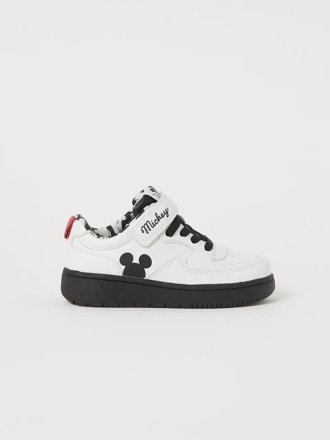 

H&M Boys White & Black Motif-Detail Trainers