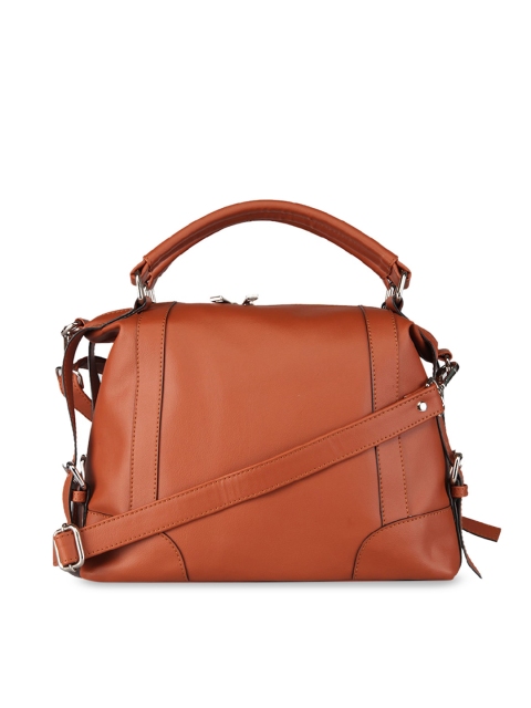 

GENWAYNE Brown Self Design Handheld Bag