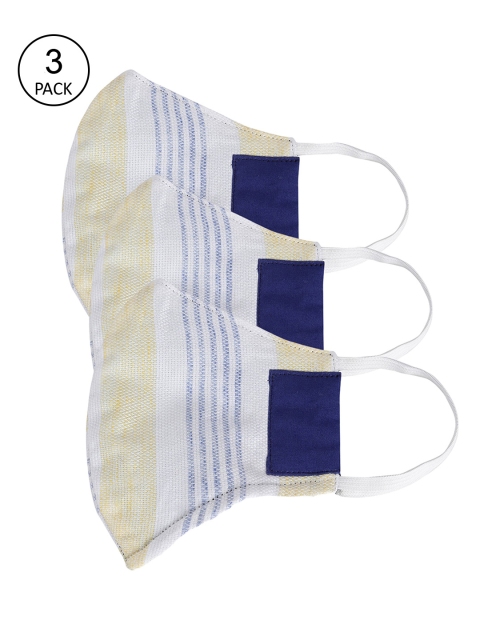 

Bene Kleed Unisex Pack Of 3 Printed 5-Ply Reusable Outdoor Masks, White