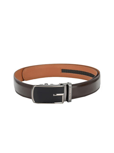 

Pacific Gold Men Brown Solid Genuine Leather Belt