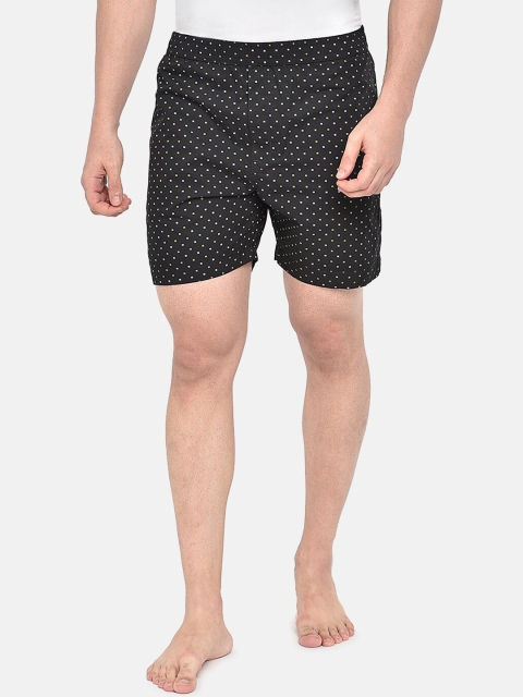 

beevee Men Black Printed Pure Cotton Boxers OMBX2853