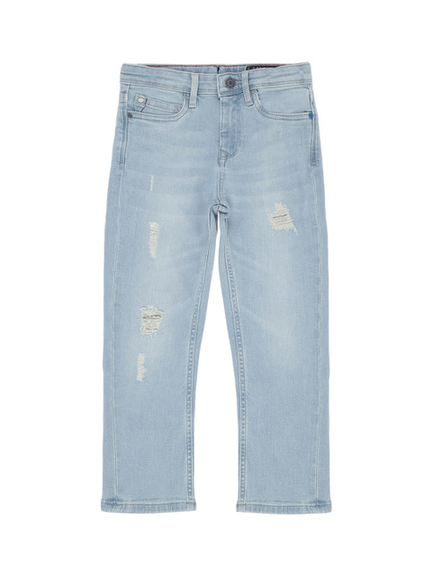

Allen Solly Junior Boys Blue Slim Fit Mid-Rise Mildly Distressed Jeans