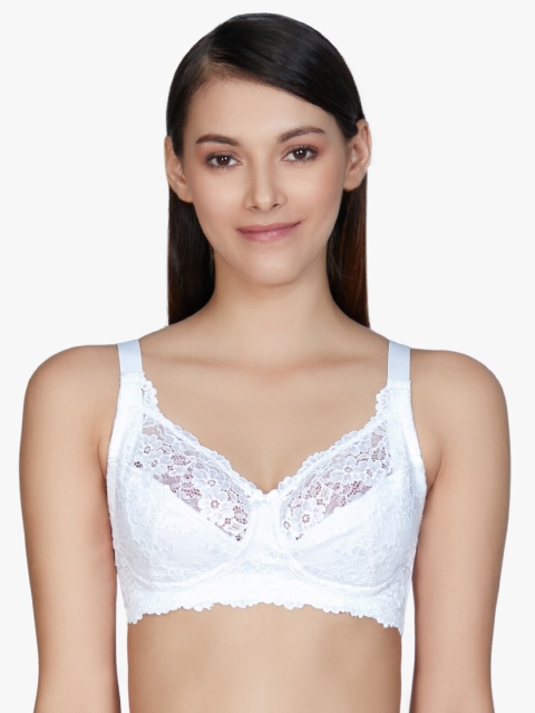 

Amante White Lace Non-Wired Non Padded Everyday Bra BRA75101
