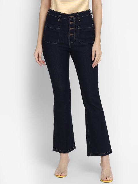 

FOSH Women Navy Blue Skinny Fit High-Rise Clean Look Stretchable Jeans