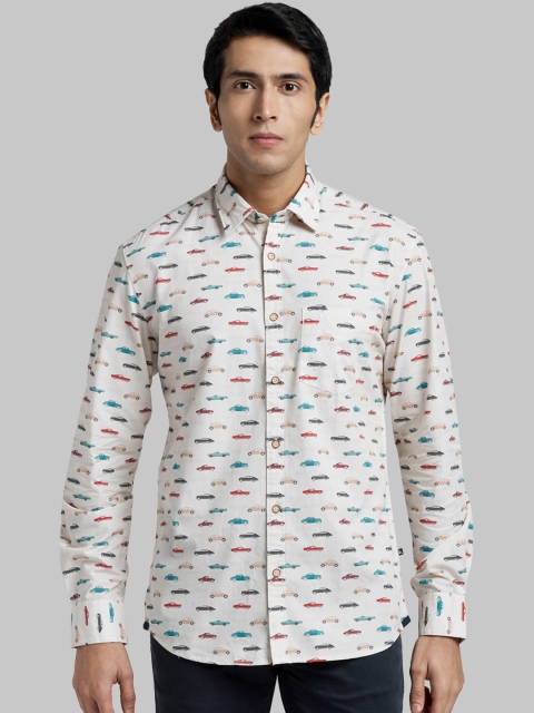 

Parx Men Beige Regular Fit Printed Casual Shirt
