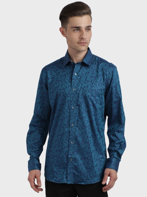 

ColorPlus Men Blue Regular Fit Printed Casual Shirt