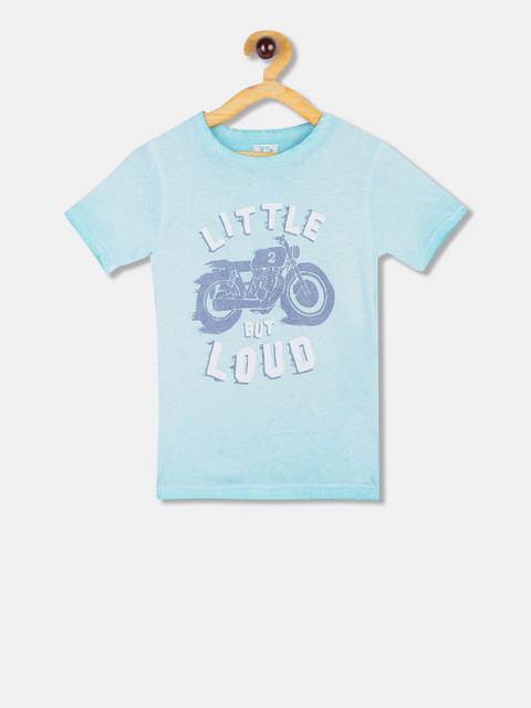 

The Childrens Place Boys Blue Printed Round Neck T-shirt