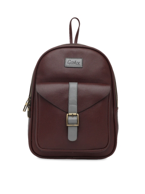 

GEPACK by BagsRUs Women Brown Solid Backpack