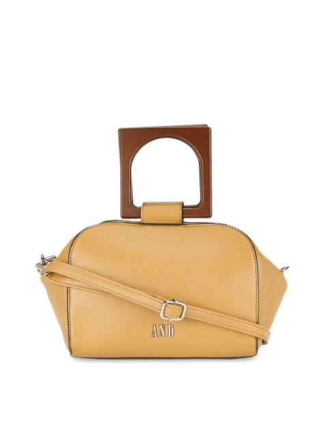 AND Yellow Solid Handheld Bag
