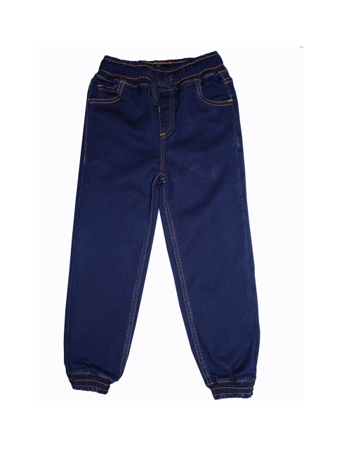 

KiddoPanti Boys Blue Jogger Mid-Rise Clean Look Stretchable Jeans