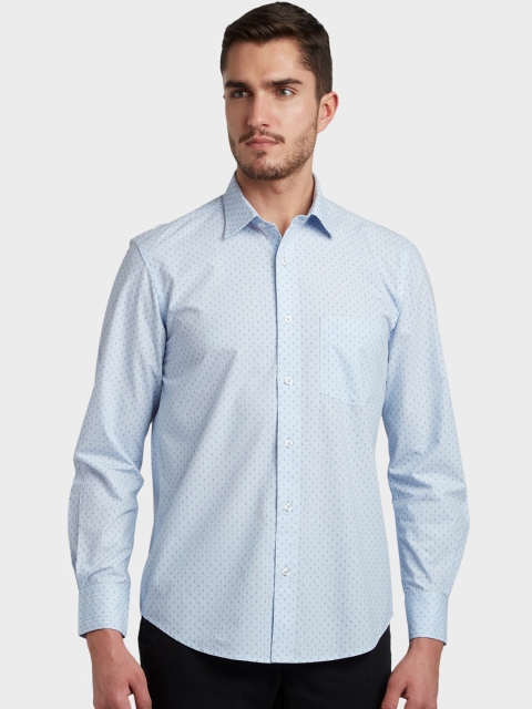 

ColorPlus Men Blue Classic Tailored Fit Printed Casual Shirt