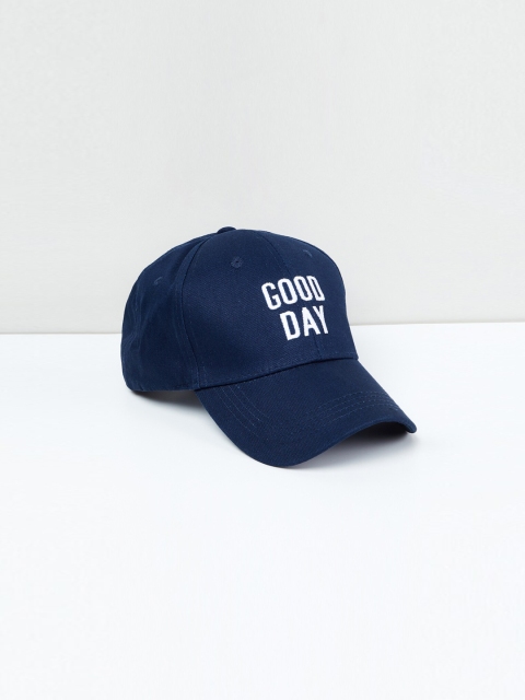 

max Men Navy Blue Printed Baseball Cap