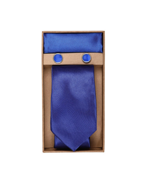 

Blacksmith Men Blue Solid Accessory Gift Set