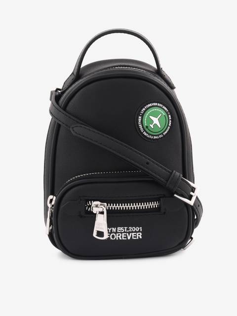 

LYN Black Solid Sling Bag