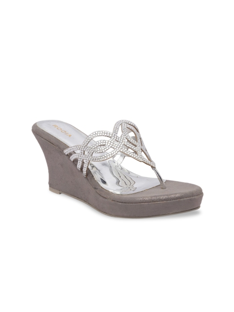 

Rocia Women Silver-Toned Embellished Heels