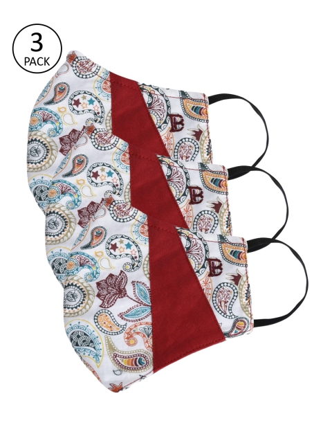 

Bene Kleed Pack of 3 White & Red 5-Ply Protective Outdoor Masks