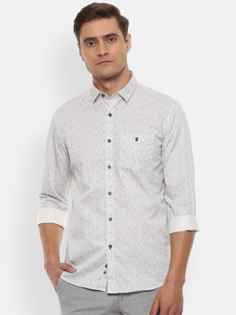

Louis Philippe Men Grey Slim Fit Printed Casual Shirt