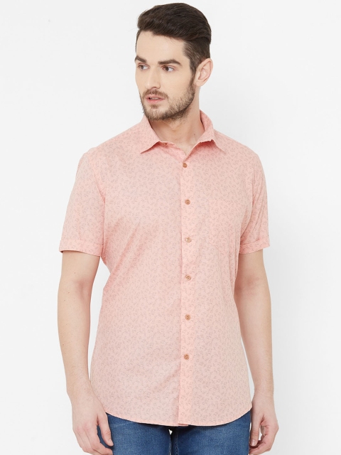 

EVOQ Men Pink Comfort Regular Fit Printed Casual Shirt