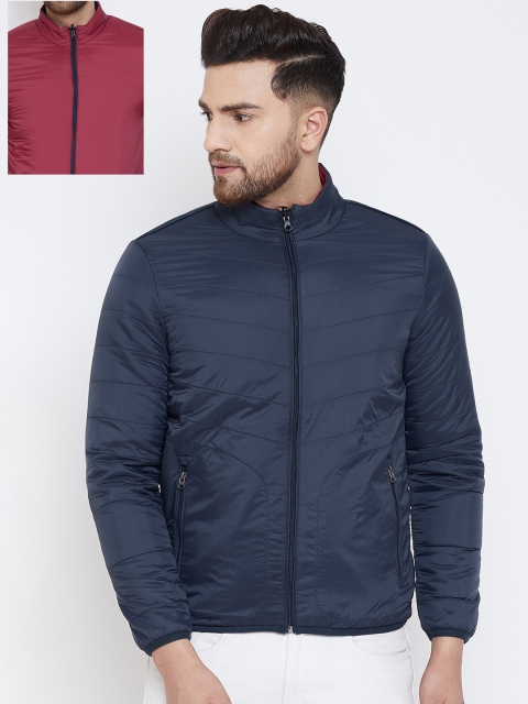 

Spirit Men Navy Blue Solid Reversible Puffer Jacket