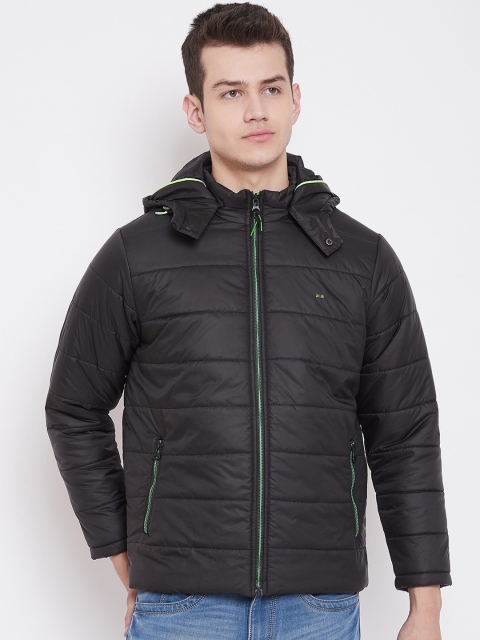 

Okane Men Black Solid Padded Jacket