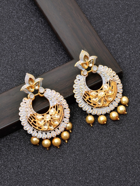 

Ibtida Grey Gold-Plated Handcrafted Circular Chandbalis