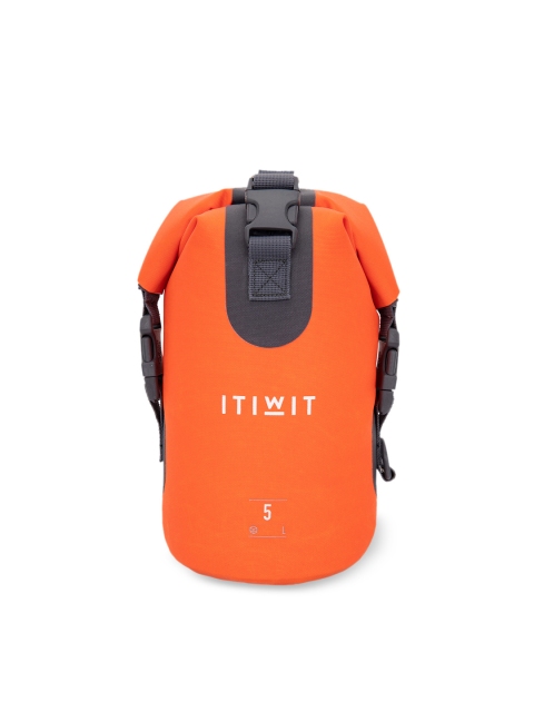 

ITIWIT By Decathlon Unisex Orange & Grey Colourblocked Backpacks