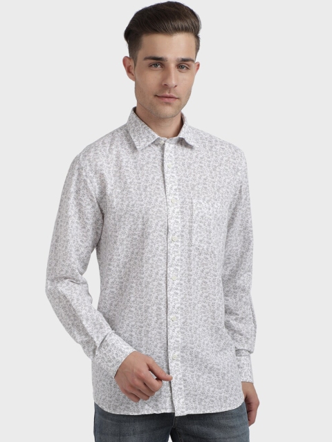 

ColorPlus Men Grey Regular Fit Printed Casual Shirt