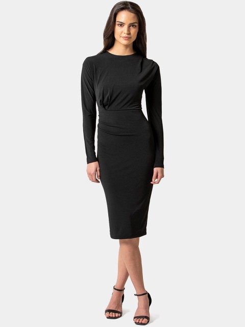 

Forever New Women Black Solid Sheath Dress