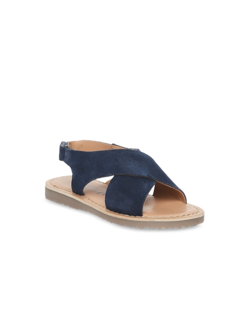 

Aria Nica Boys Navy Blue Solid Leather Open Toe Flats