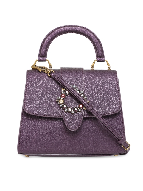 

CHARLES & KEITH Purple Embellished Satchel Bag