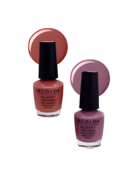 

INCOLOR Gel Effect Matte Nail Paint Combo 10, Pink